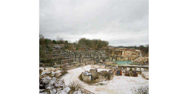 45°40’58’’N - 0°24’51’’E  Vilhonneur, Charente, 13 février 2018  La carrière de calcaire de Vilhonneur était englobée dans la zone occupée.