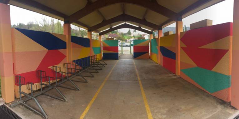 Ateliers avec Eltono / Garage à Vélos / collège de Saint Cyprien - photos : collège de Saint Cyprien